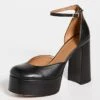 ATP Atelier Leather Cellole Black Nappa Pumps