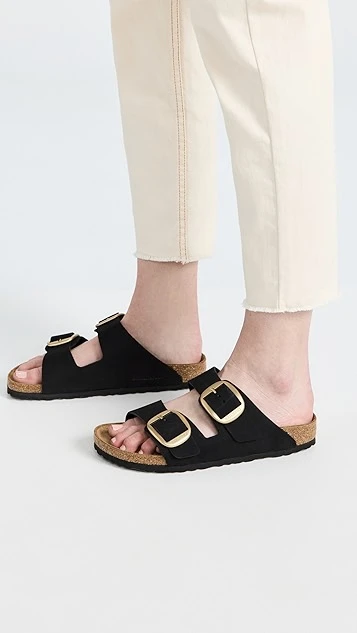 Birkenstock Arizona Big Buckle Gold Sandals 2 Birkenstock Arizona Big Buckle Gold Sandals - Image 2