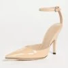 BY FAR Eliza Kraft Patent Leather Pumps