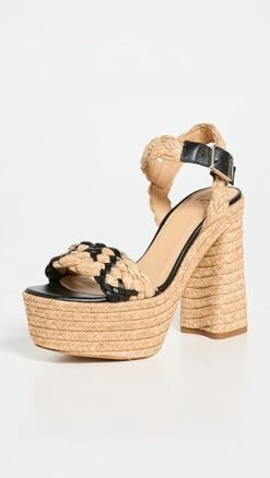 Castañer Castaner Agnes Tall Raffia Heel Sandals
