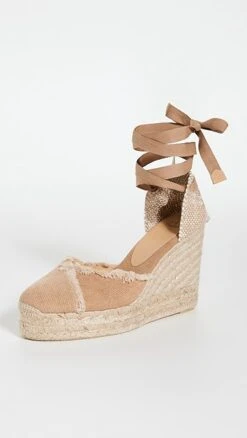 Castañer Castaner Clarina Canvas Wrap Tall Espadrilles