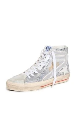 Golden Goose Slide Suede Toe Laminated And Glitter Sneakers -Sam Edelman Shop goose212621d9de 1660068740979 2 0. UX357 QL90