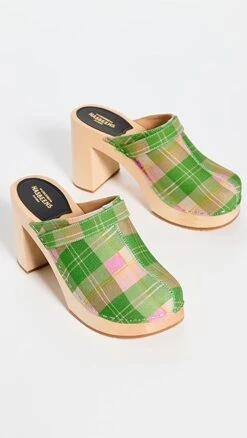 Swedish Hasbeens Front Stitched Husband Sky High Clogs