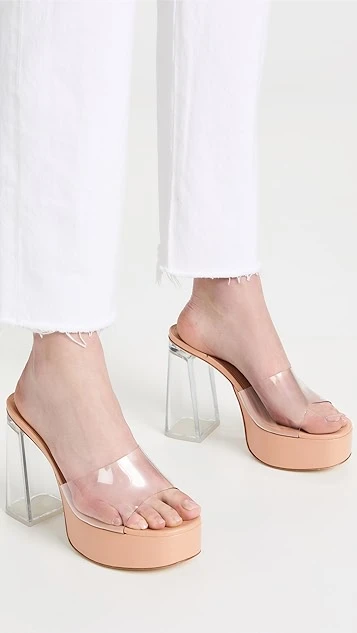 Larroude Dolly Mule Lucite 2 Larroude Dolly Mule Lucite - Image 2