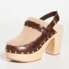 Loeffler Randall Paxton High Heel Braided Clogs With Back Strap
