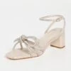 Loeffler Randall Mikel Leather Bow Mid-Heel Sandals