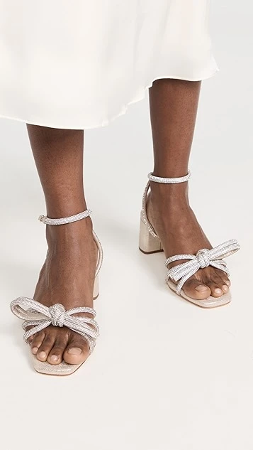 Loeffler Randall Mikel Leather Bow Mid-Heel Sandals 2 Loeffler Randall Mikel Leather Bow Mid-Heel Sandals - Image 2