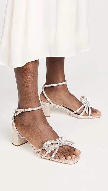Loeffler Randall Mikel Leather Bow Mid-Heel Sandals 3 Loeffler Randall Mikel Leather Bow Mid-Heel Sandals - Image 3