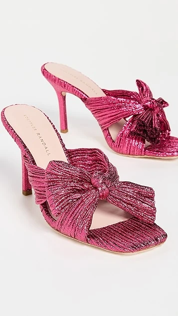 Loeffler Randall Claudia Pleated Skinny Heel Mules 4 Loeffler Randall Claudia Pleated Skinny Heel Mules - Image 4