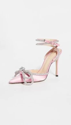 MACH & MACH Double Crystal Bow Heels