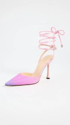 MACH & MACH Crystalized Satin High Heels