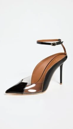 Malone Souliers Malia 100 Cutout Patent Leather Pumps