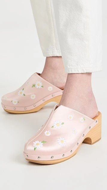 Sleeper Matilda Daisies Embroidered Clogs 2 Sleeper Matilda Daisies Embroidered Clogs - Image 2