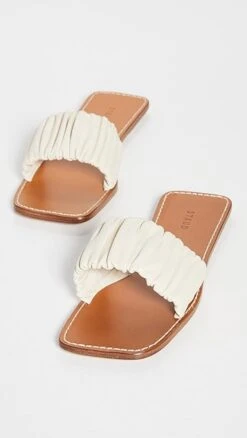 STAUD Nina Ruched Sandals 9 STAUD Nina Ruched Sandals -Sam Edelman Shop staud3082218124 q4 2 0. UX357 QL90