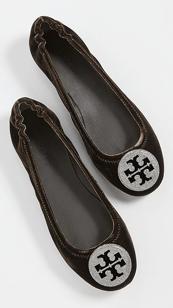 Tory Burch Minnie Travel Ballet Pave Flats 1 Tory Burch Minnie Travel Ballet Pave Flats