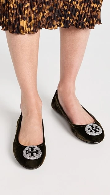Tory Burch Minnie Travel Ballet Pave Flats 2 Tory Burch Minnie Travel Ballet Pave Flats - Image 2